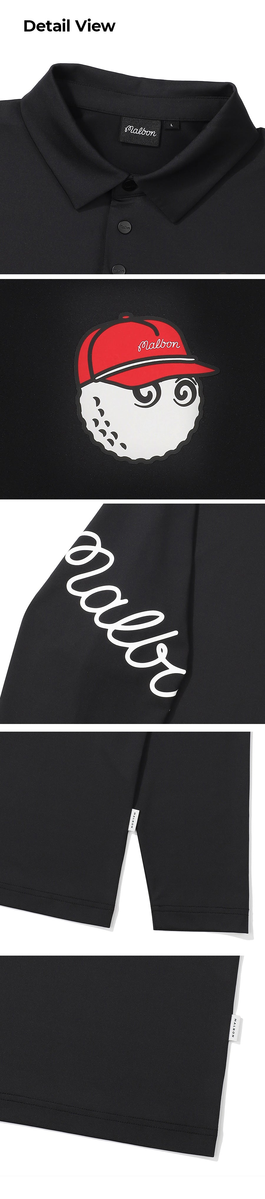 Malbon Korea New Men's Bucket Tech Polo T-Shirt Golf Top