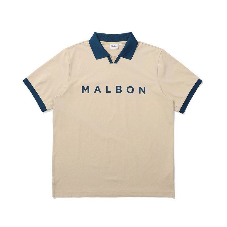 Malbon Korea 2025 Summer New Men's Golf Polo T-Shirt Short Sleeve