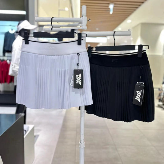 PXG Korea Women's SS Golf Skirt lightweight slim breathable pleated skirt