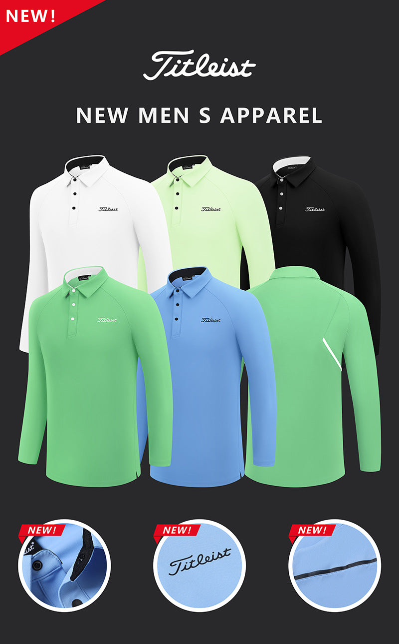 TITLEIST Korea Men Basic Long-Sleeve Polo T-shirt