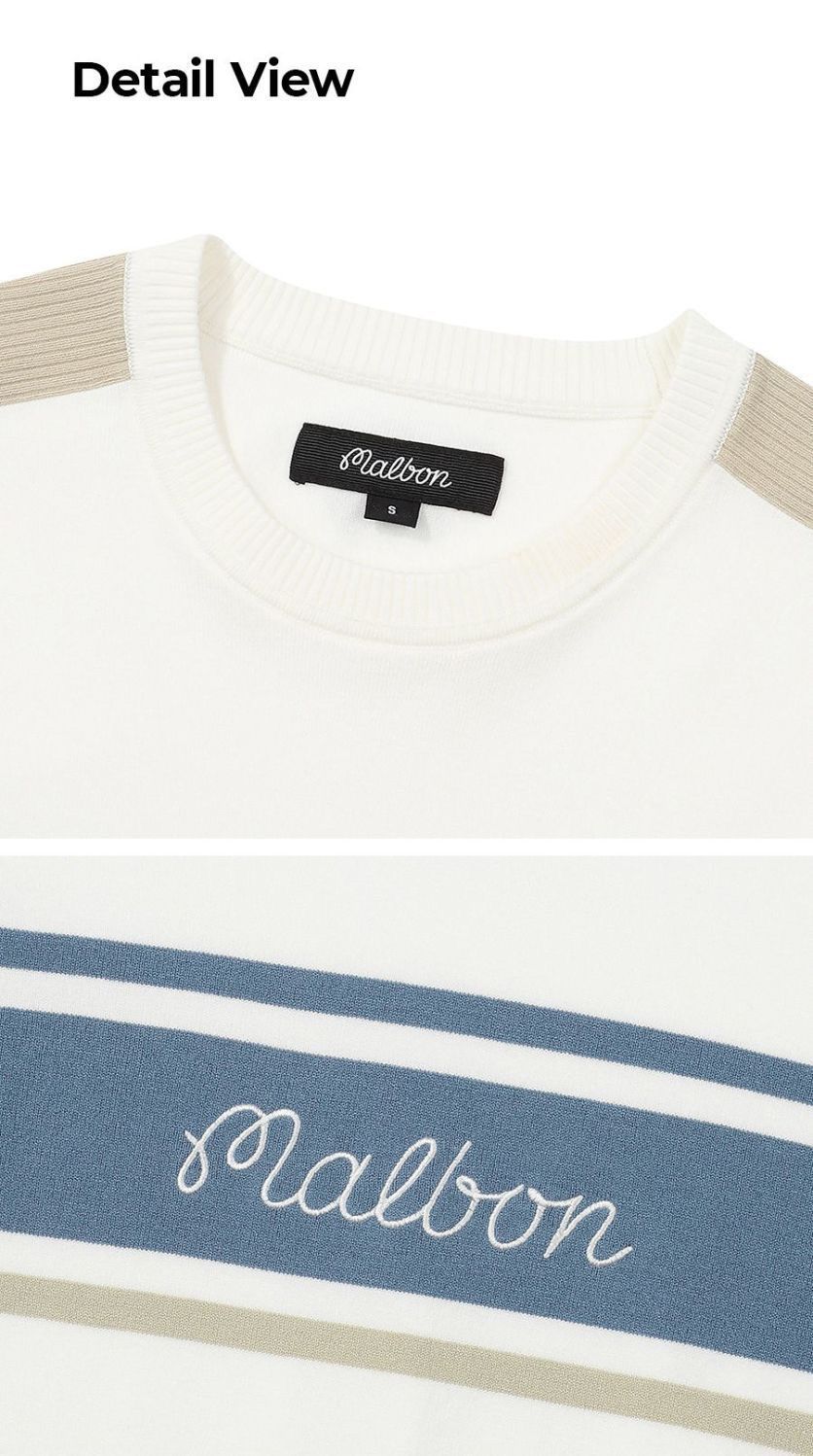 MALBON KOREA Women Round Neck Stretch Sweater Shirt Knit Top
