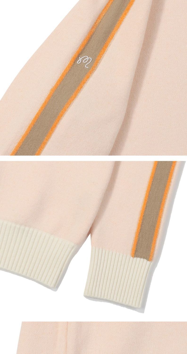 Malbon Korea Sleeve Contrast Collared Top Sweater Women FW24 knit shirt