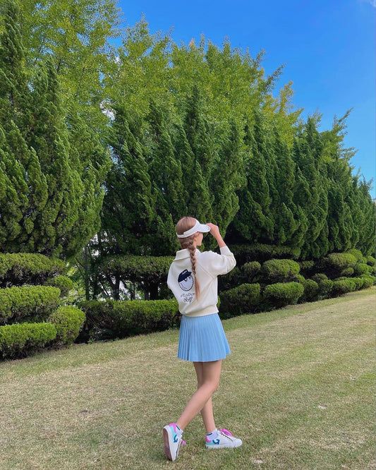 Malbon Golf Korea Women 1/4 Zip Sweatshirt FW Long Sleeve Stand Collar Top