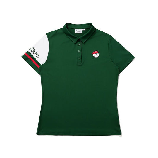 Malbon Korea Women's Shoulder Strip Golf Polo Shirt Short-Sleeve quick-drying top