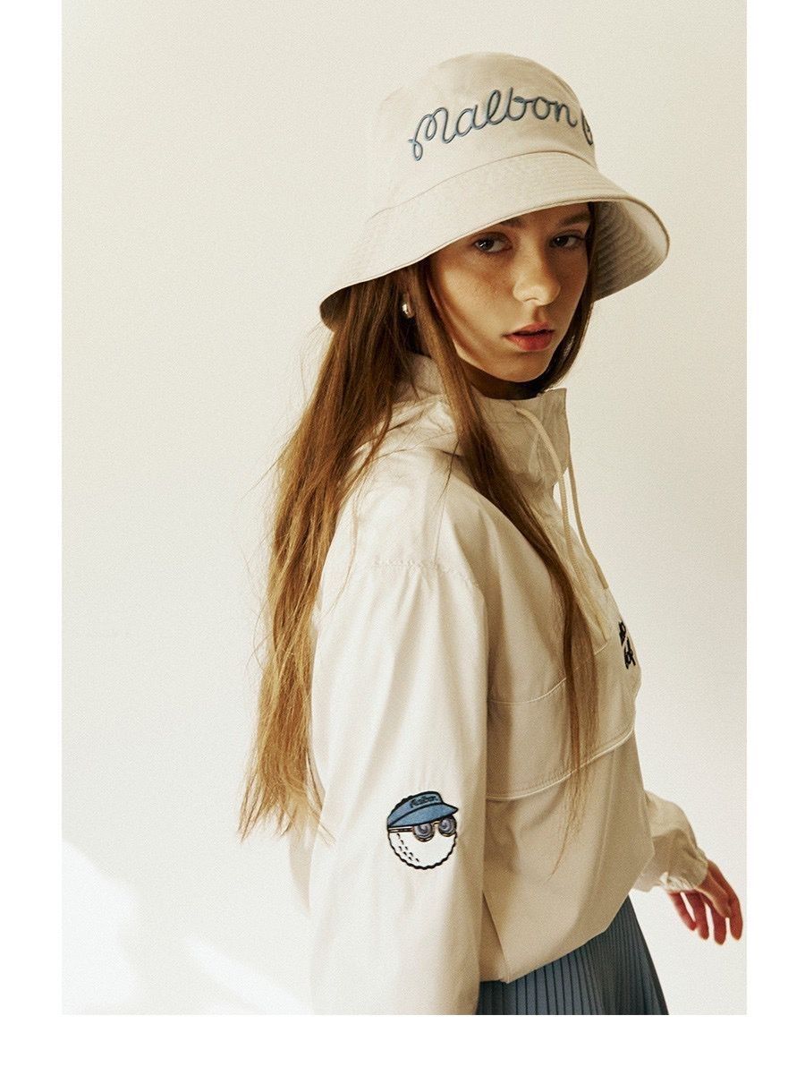 Malbon Korean Bucket Point WR Hoodie Anorak Golf Wear FW24 Women outerwear