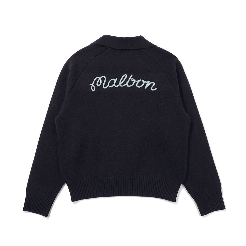 Malbon Korea Sleeve Contrast Collared Top Sweater Women FW24 knit shirt