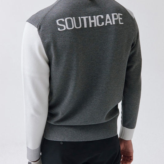 SOUTHCAPE Men's Golf Knitted Cardigan V-neck Top shirt