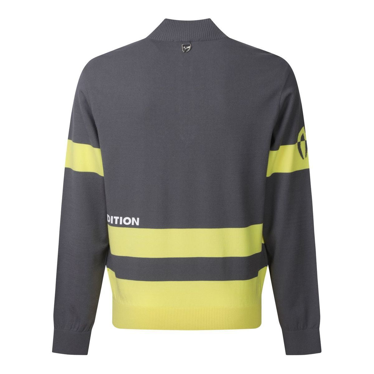 MASTER BUNNY EDITION Men Zipper Collar Golf Sweater, Knit Top Shirt