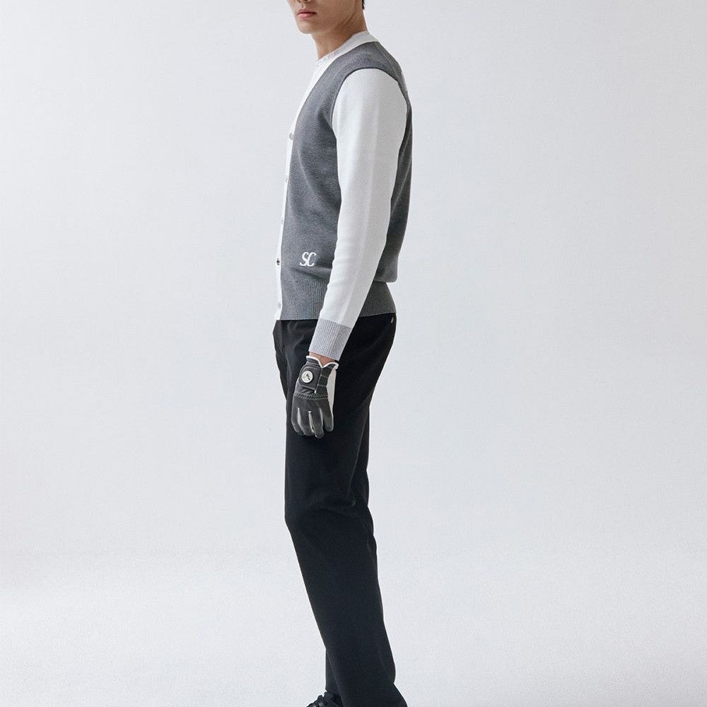 SOUTHCAPE Men's Golf Knitted Cardigan V-neck Top shirt