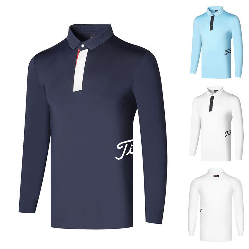 TITLIEST Korea Men Classic Golf Polo T-Shirt FW Long Sleeve