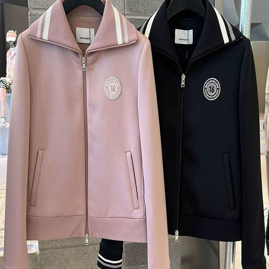 SOUTHCAPE Korean Golf Wear Women's FW Striped Lapel Jacket Outerwear