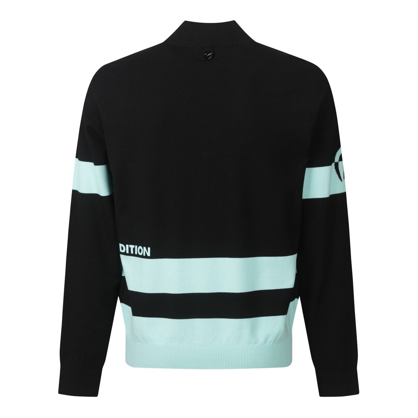 MASTER BUNNY EDITION Men Zipper Collar Golf Sweater, Knit Top Shirt