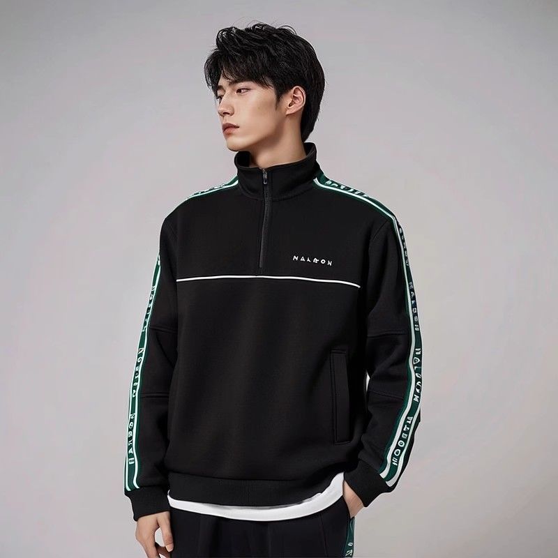 MALBON GOLF Korea 2025 Men's Half-Zip Long-Sleeve Top Casual Golf Sweatshirt for Men