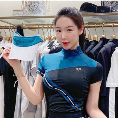 MASTER BUNNY Edition Korean version SS Women's Half-high Neck quick-drying Short-sleeve Top Golf Shirt