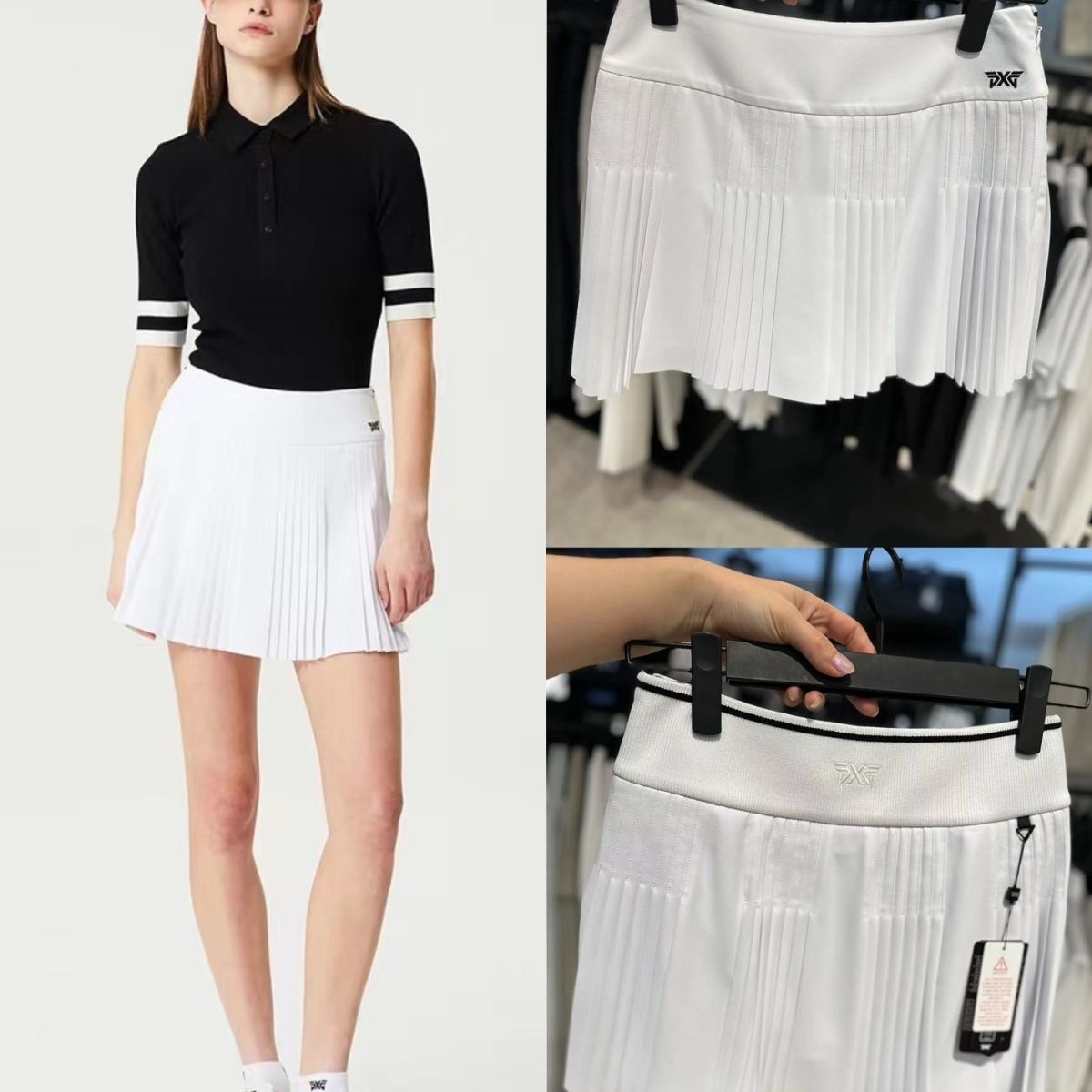 PXG Korea Women's SS Golf Skirt lightweight slim breathable pleated skirt