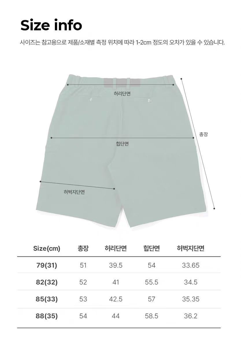 Malbon Korea Men's Spring Summer 25 Golf Pocket Shorts Pants Casual