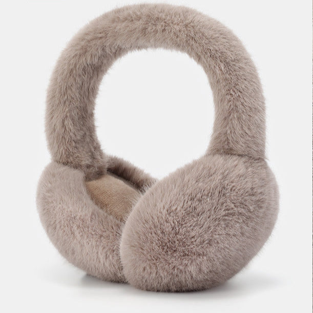 GREEN STAR Warm Earmuffs plush ear covers over hat