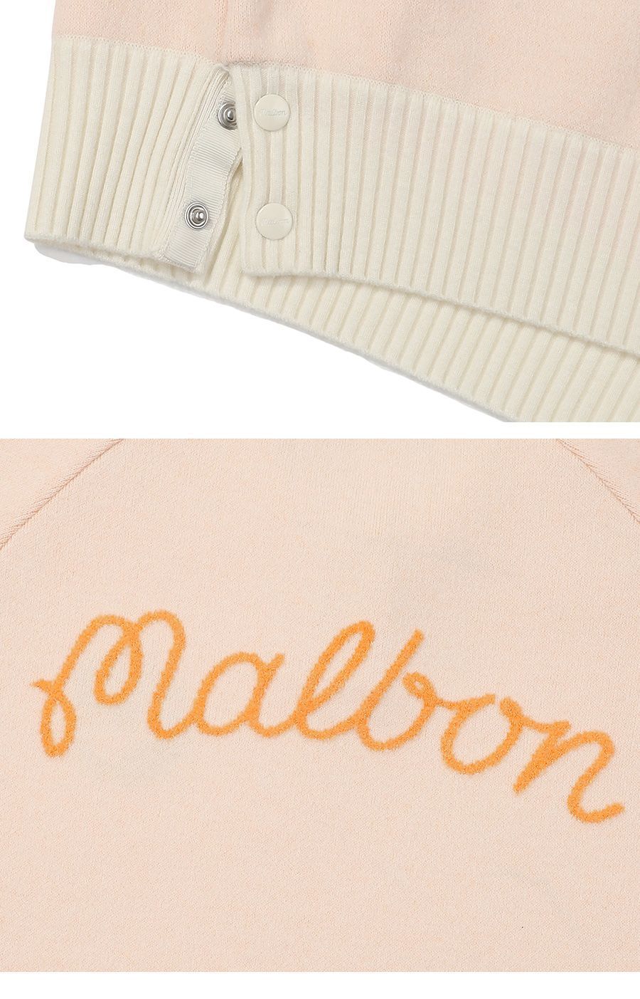 Malbon Korea Sleeve Contrast Collared Top Sweater Women FW24 knit shirt