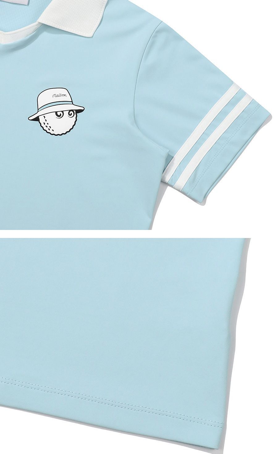 Malbon Korea New SS Women's Stripe T-Shirt Polo Top