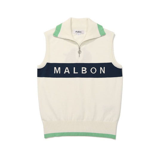 Malbon Korea 25SS Women's Bucket Zip-Up Collar Vest shirt