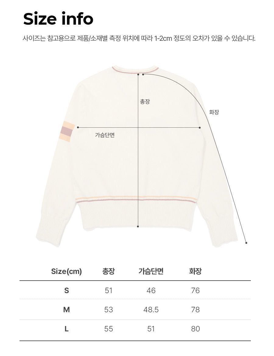 MALBON Korea Women Round Neck Logo Knit Top Sweater 24FW V-Neck Long Sleeve shirt