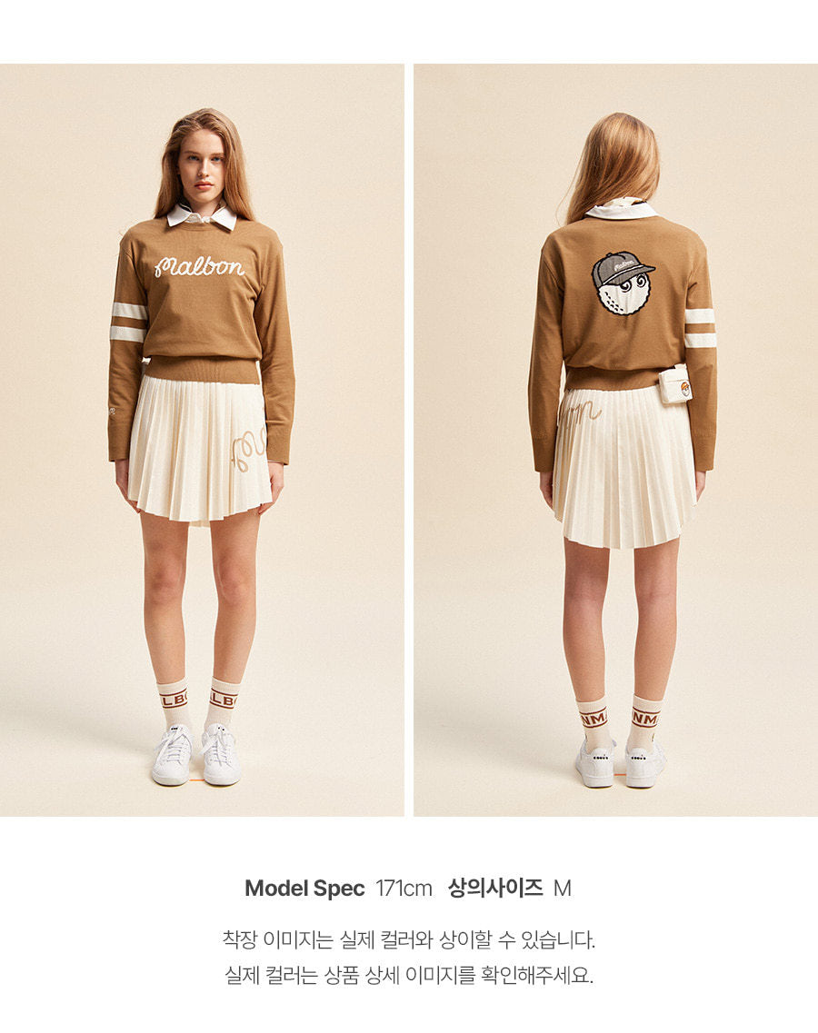 MALBON Korea Women Sweater FW long-sleeved mid-thickness knitwear shirt
