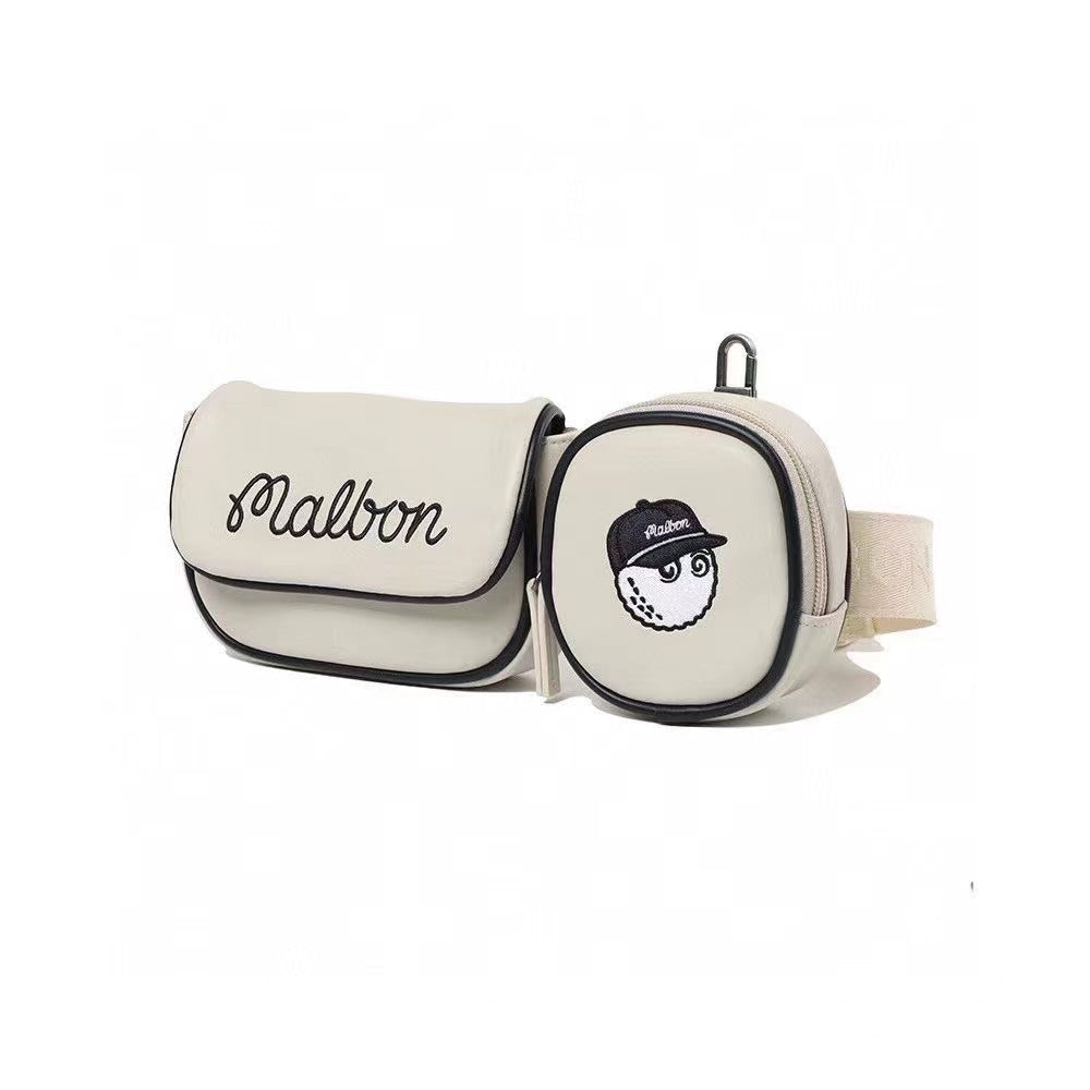 MALBON Korea Two Pocket Belt Bag Women's waist bag versatile storage belt bag