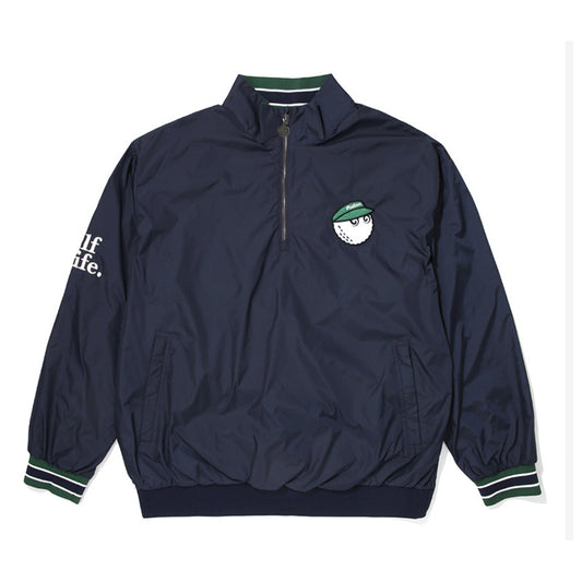 MALBON GOLF Korea Men Windbreaker Jacket light half-zip embroidered Outerwear
