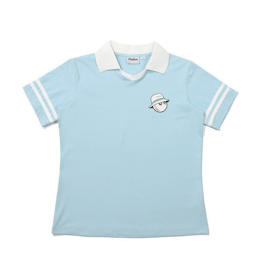 Malbon Korea New SS Women's Stripe T-Shirt Polo Top