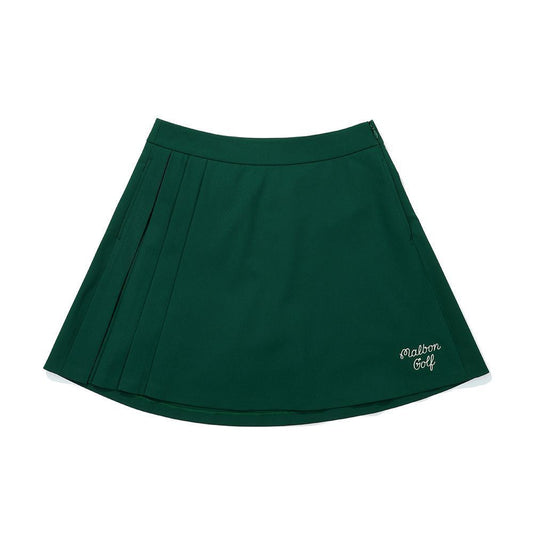 Malbon Korea New Spring 2025 Women's Pleated Logo Lettered Golf Skirt