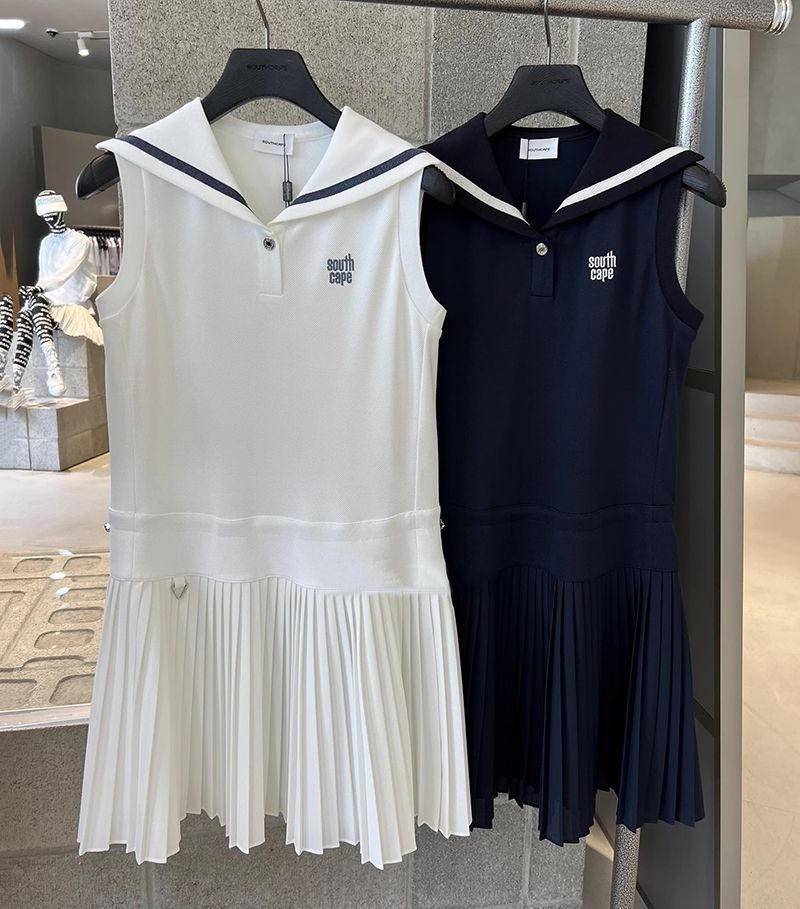 SOUTHCAPE 24 SS Golf Dress breathable sleeveless pleated one-piece