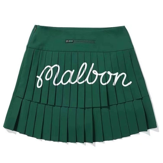 Malbon Korea New Women's Double Tiered Pleated Golf Skirt