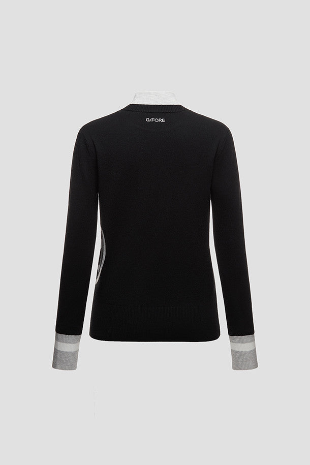 G/FORE Korea Women Essential Windproof Sweater, FW High Neck Golf Knit Shirt