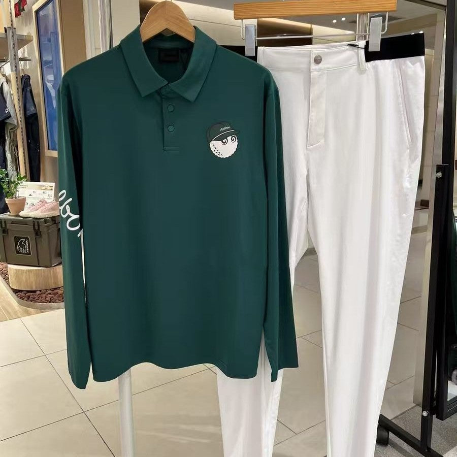 Malbon Korea New Men's Bucket Tech Polo T-Shirt Golf Top