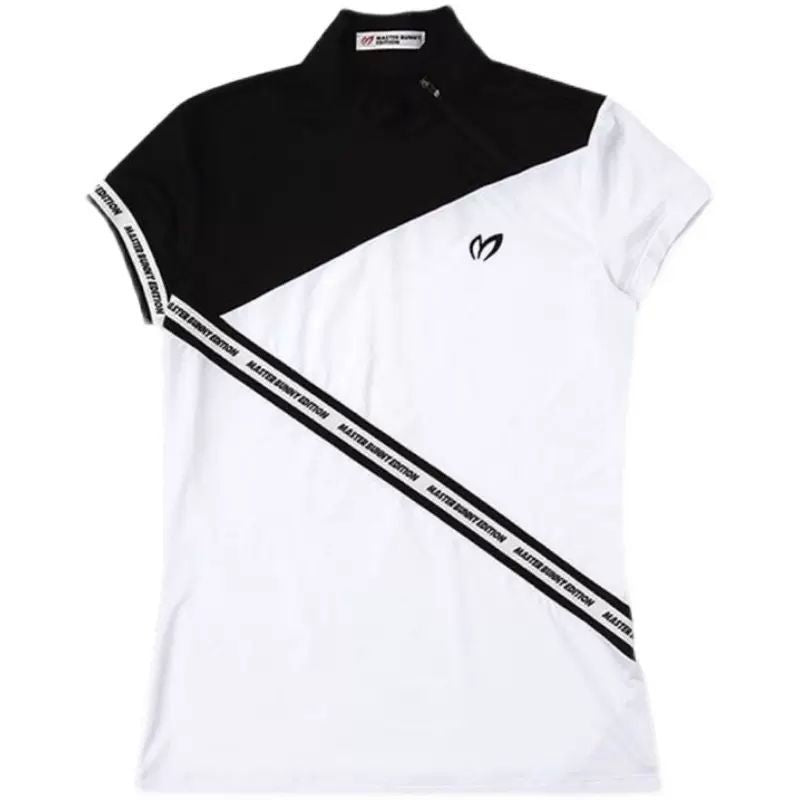 MASTER BUNNY Edition Korean version SS Women's Half-high Neck quick-drying Short-sleeve Top Golf Shirt