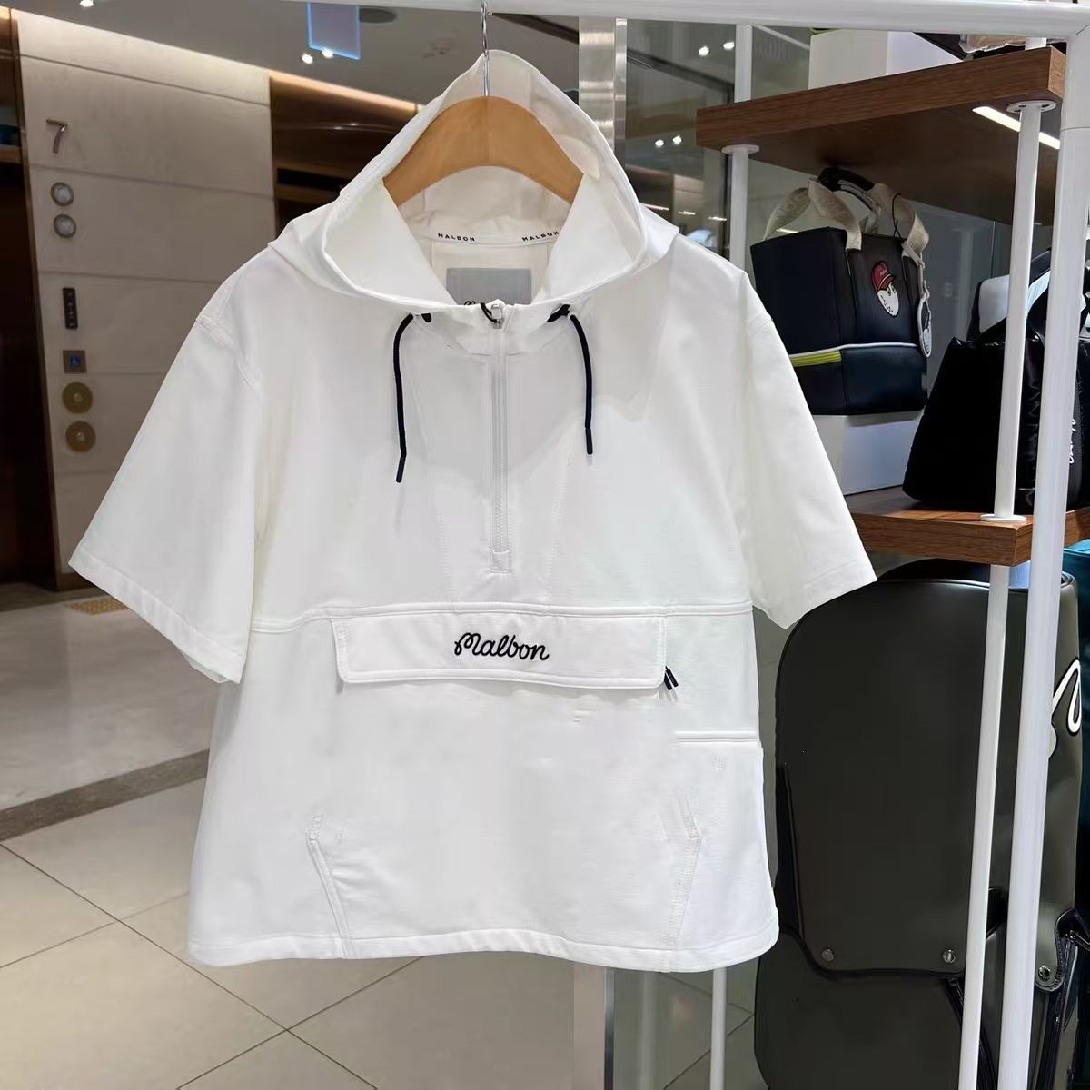 Malbon Korea Women's 25 Spring New Arrival Travel Half-Zipup Anorak Top Shirt