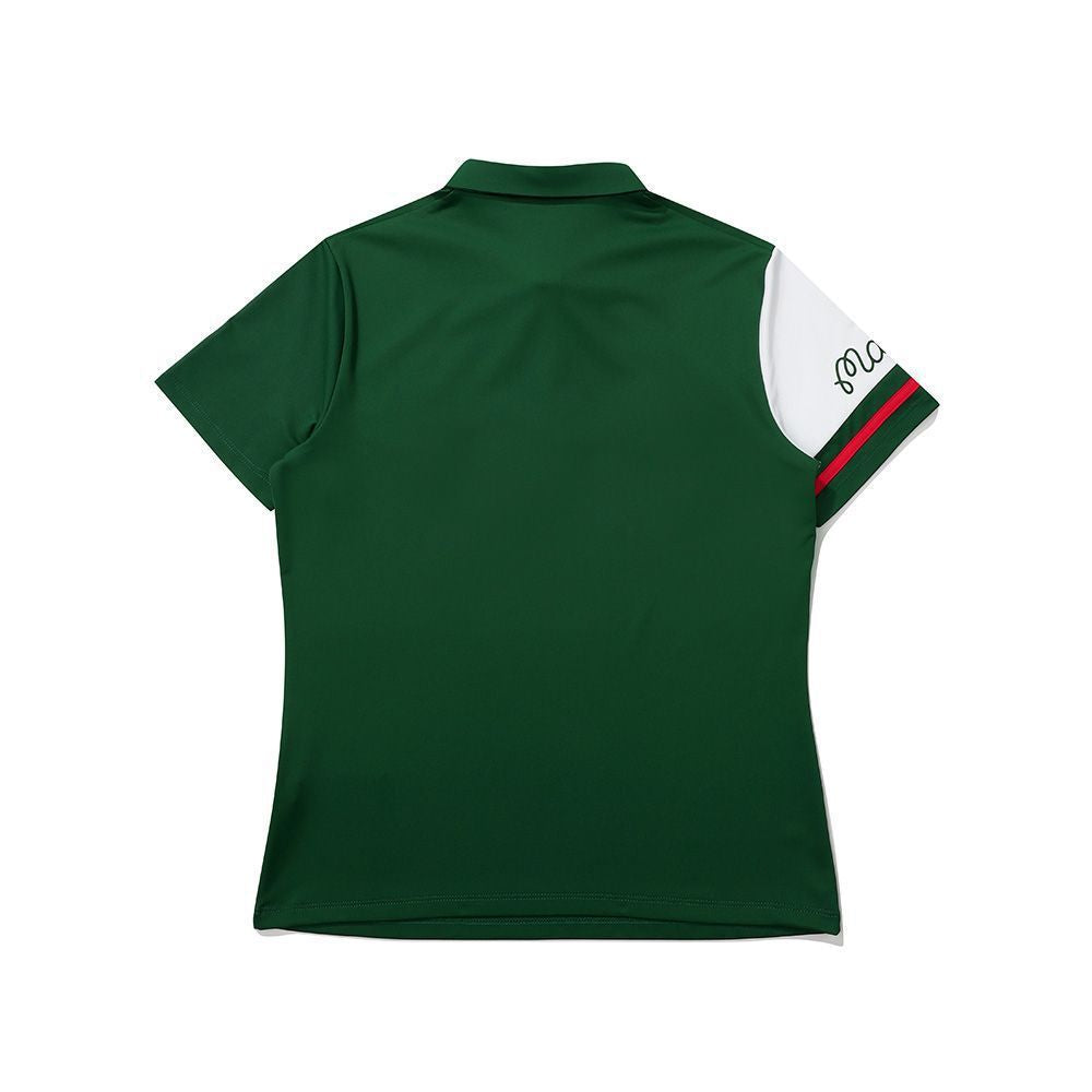 Malbon Korea Women's Shoulder Strip Golf Polo Shirt Short-Sleeve quick-drying top