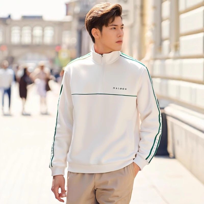MALBON GOLF Korea 2025 Men's Half-Zip Long-Sleeve Top Casual Golf Sweatshirt for Men