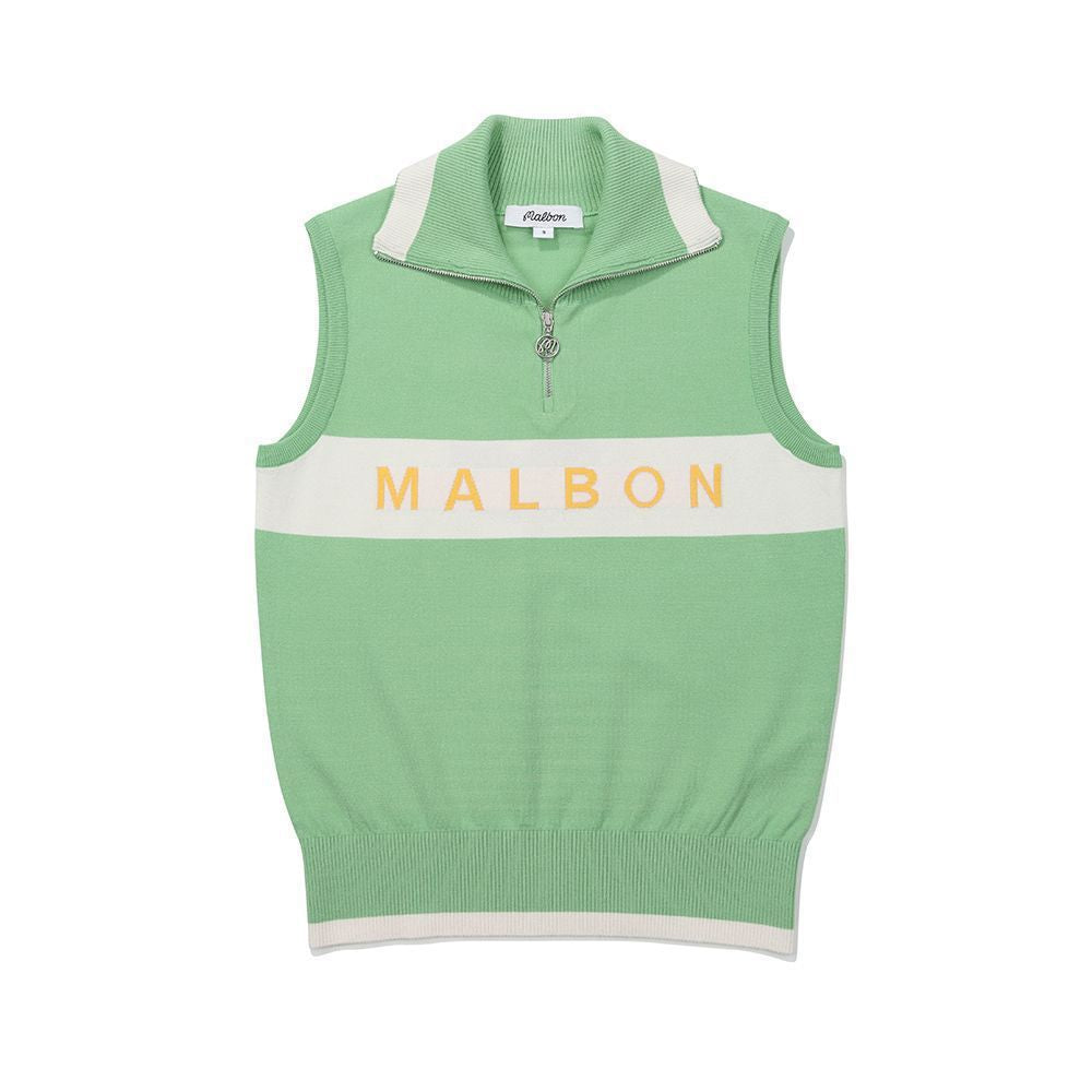 Malbon Korea 25SS Women's Bucket Zip-Up Collar Vest shirt
