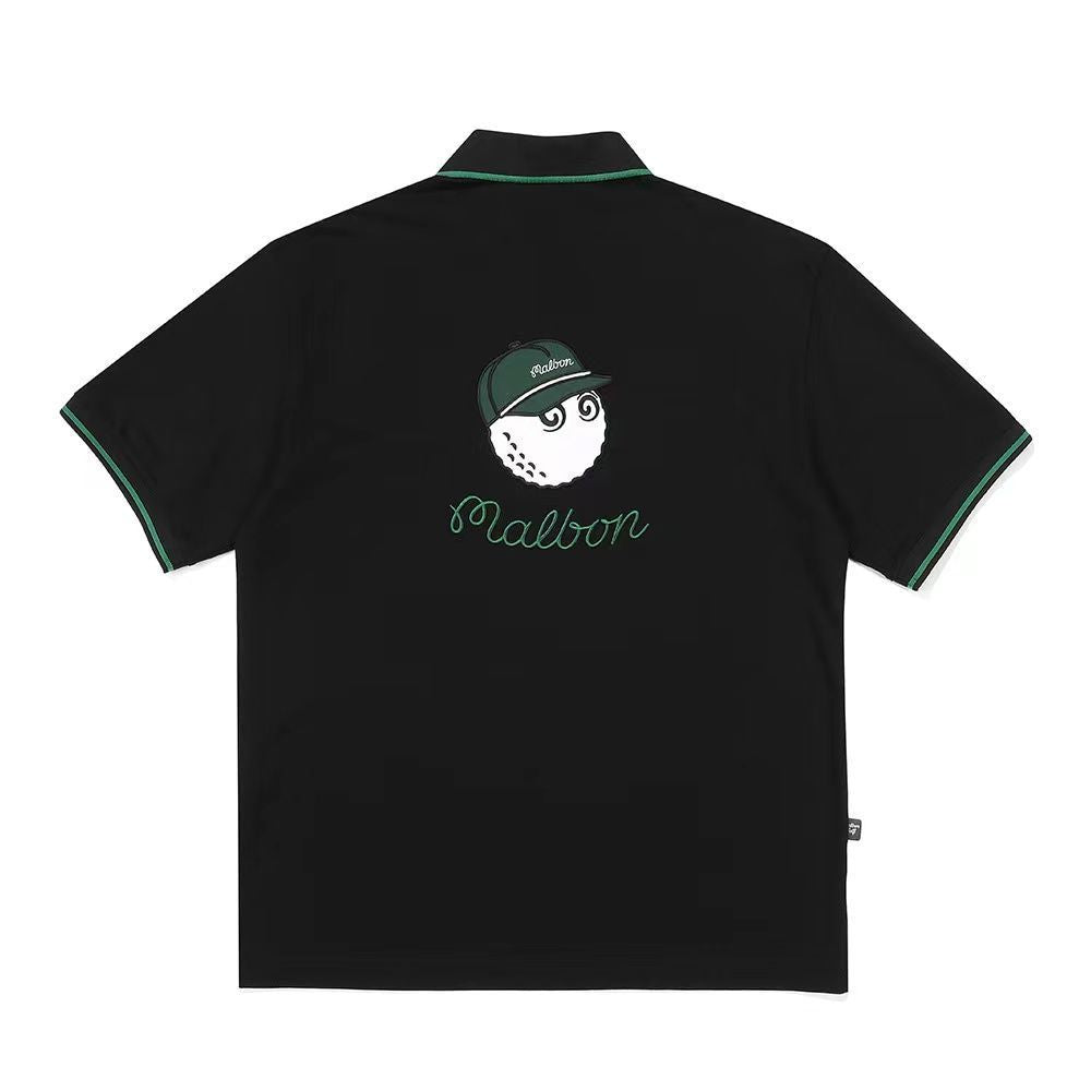 MALBON Korea Men's Basic Polo Shirt SS Golf Apparel men's slim casual sports short sleeve t-shirt