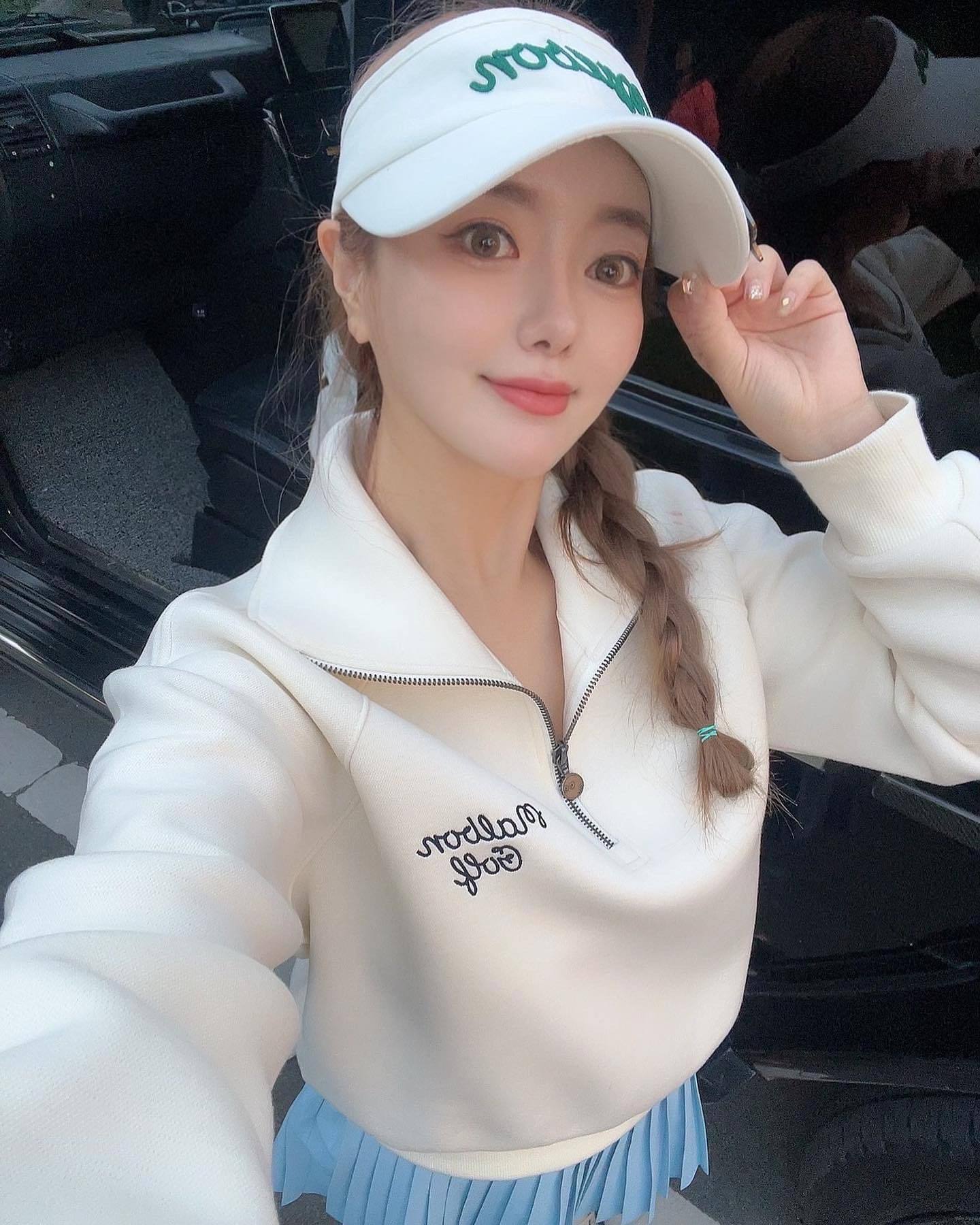 Malbon Golf Korea Women 1/4 Zip Sweatshirt FW Long Sleeve Stand Collar Top