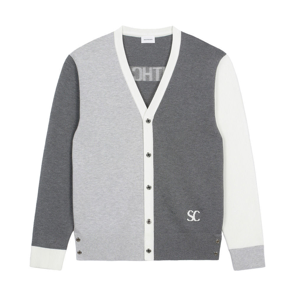 SOUTHCAPE Men's Golf Knitted Cardigan V-neck Top shirt