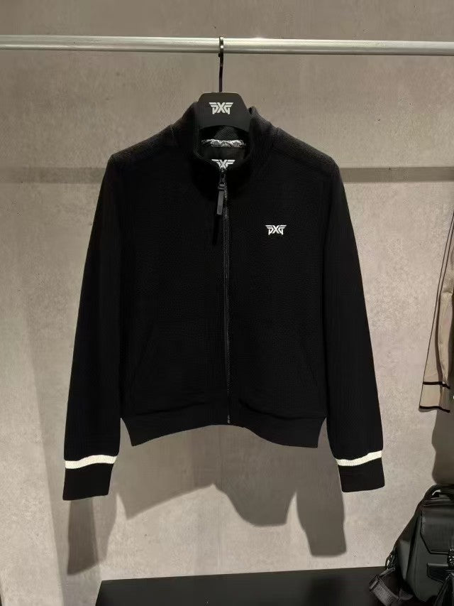 PXG Korea Women Winter Knit Jacket Hybrid Down Cardigan Wool Outerwear