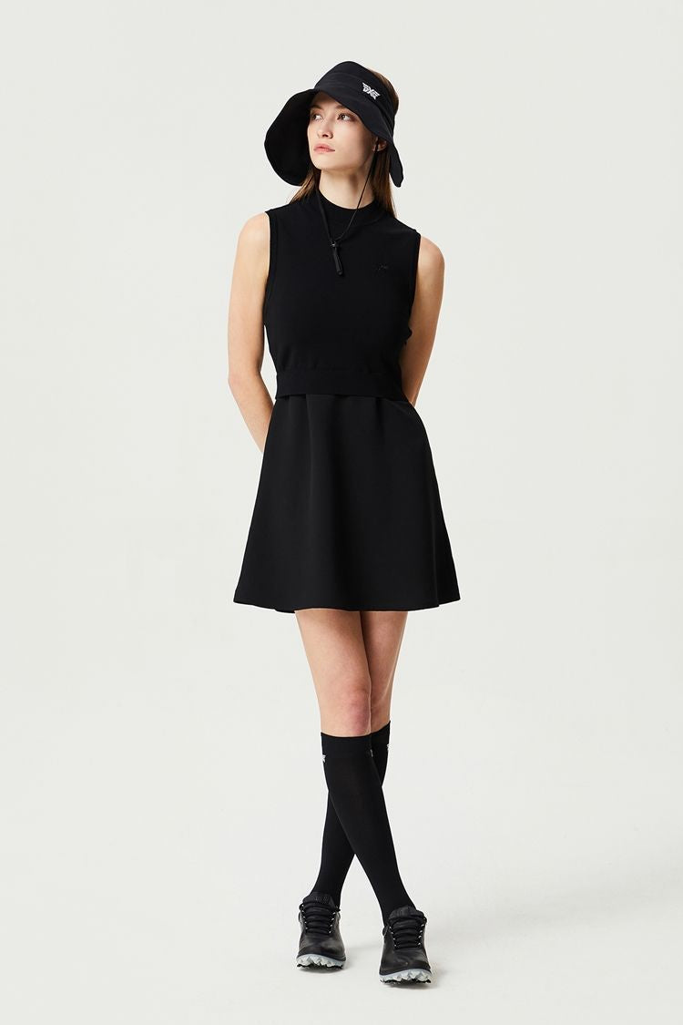 PXG Korea Women's One-piece Golf Dress with Short Leggings knitted fabric fabric dress