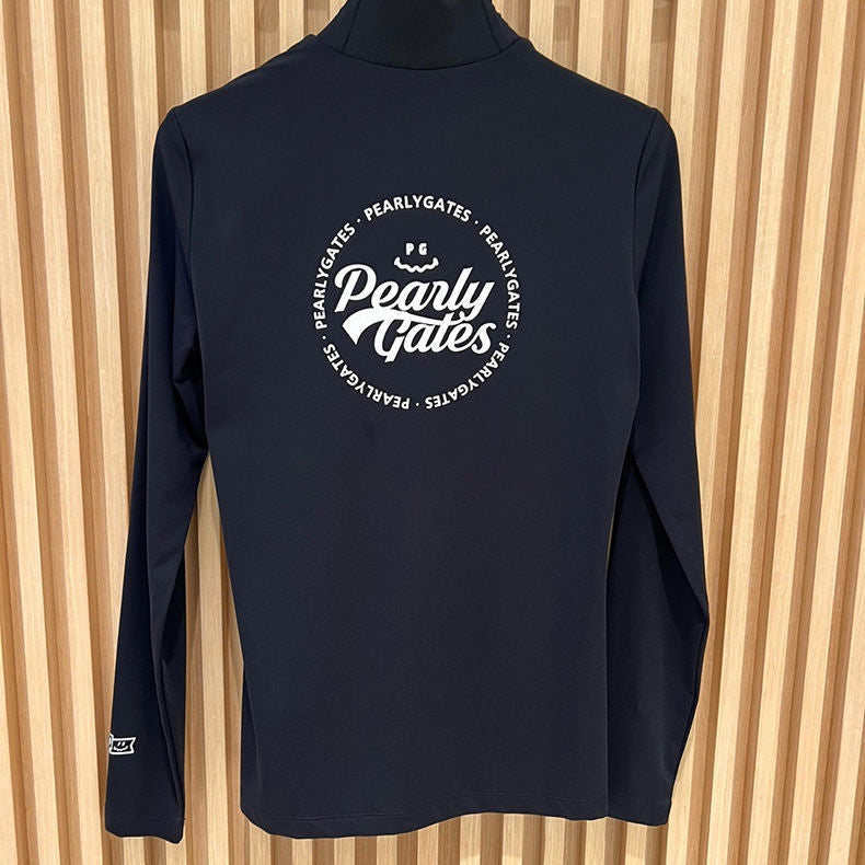 PEARLY GATES Golf Women High Neck Long Sleeve Base Shirt Quick Dry Jersey Top
