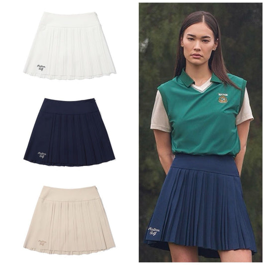 Malbon Korea New Golf Skirt 25 Spring Summer Women's Solid Color