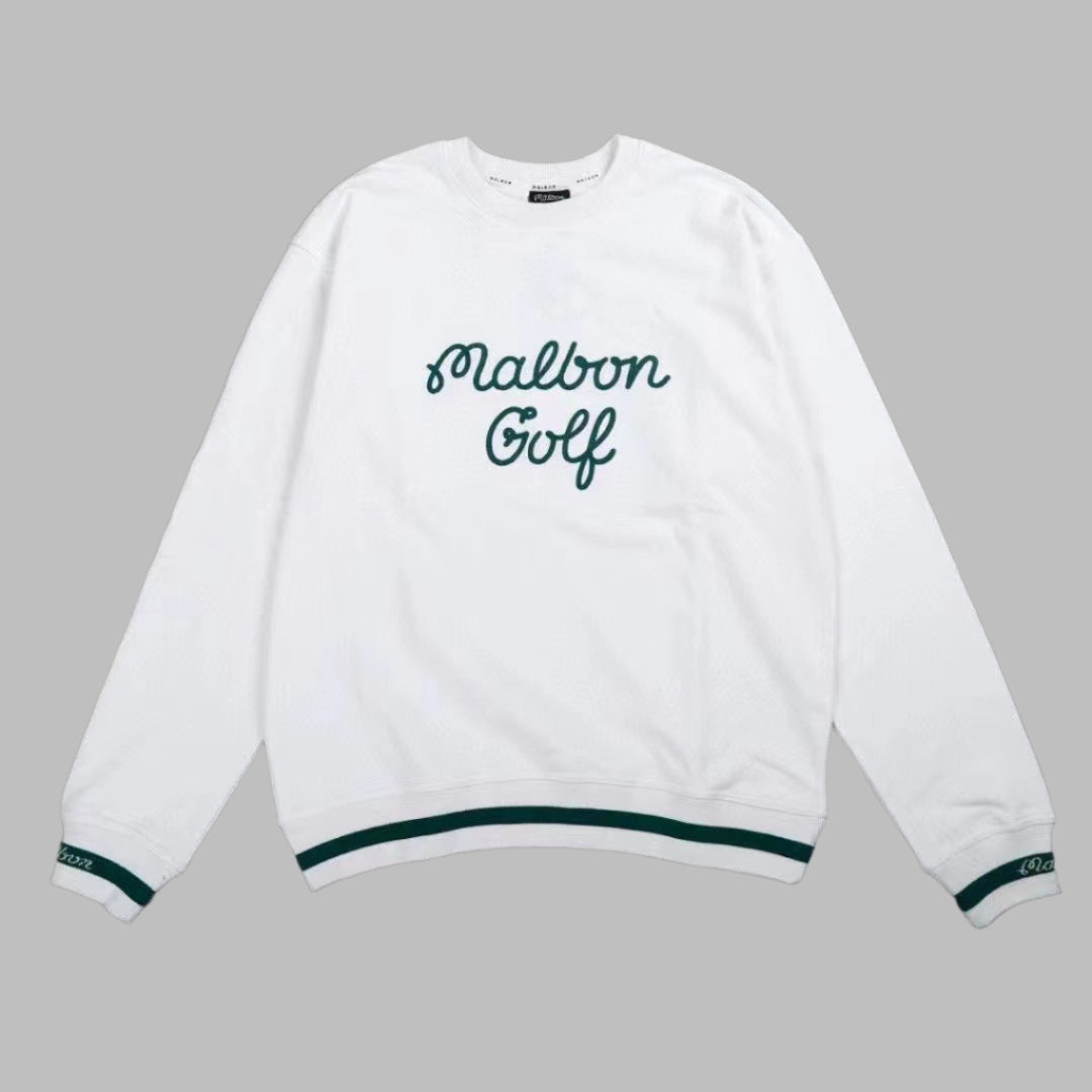 MALBON Korea Men's Golf Sweatshirt unisex embroidered round neck pullover top