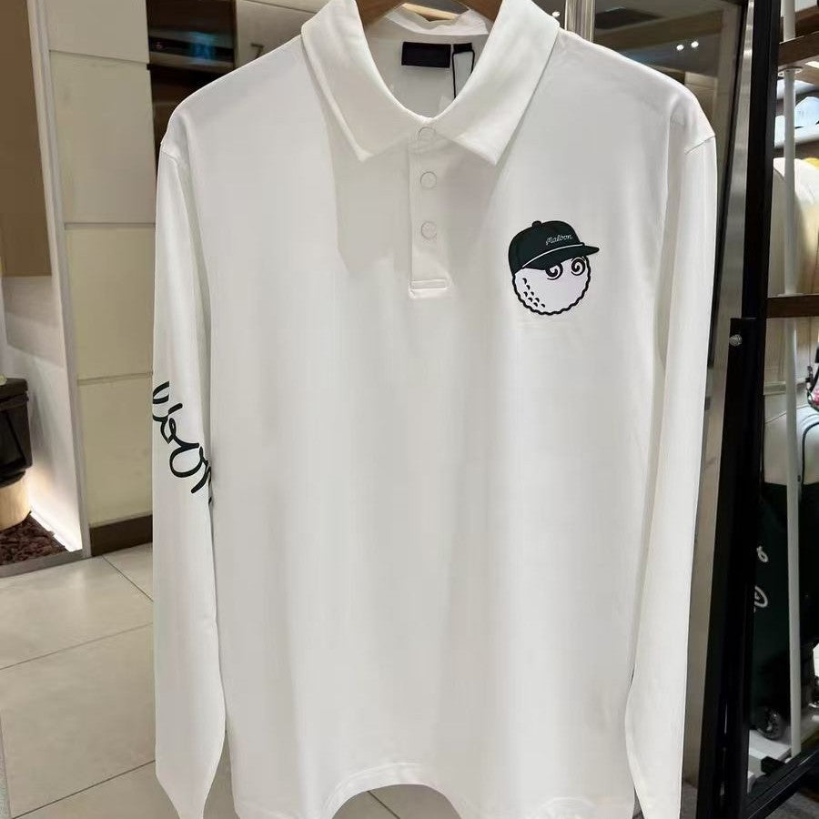Malbon Korea New Men's Bucket Tech Polo T-Shirt Golf Top