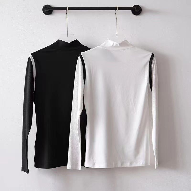 ANEW Golf New Base Layer Shirt Stretch Slim Fit Dry Women's Jersey Mesh Sleeves Shirt