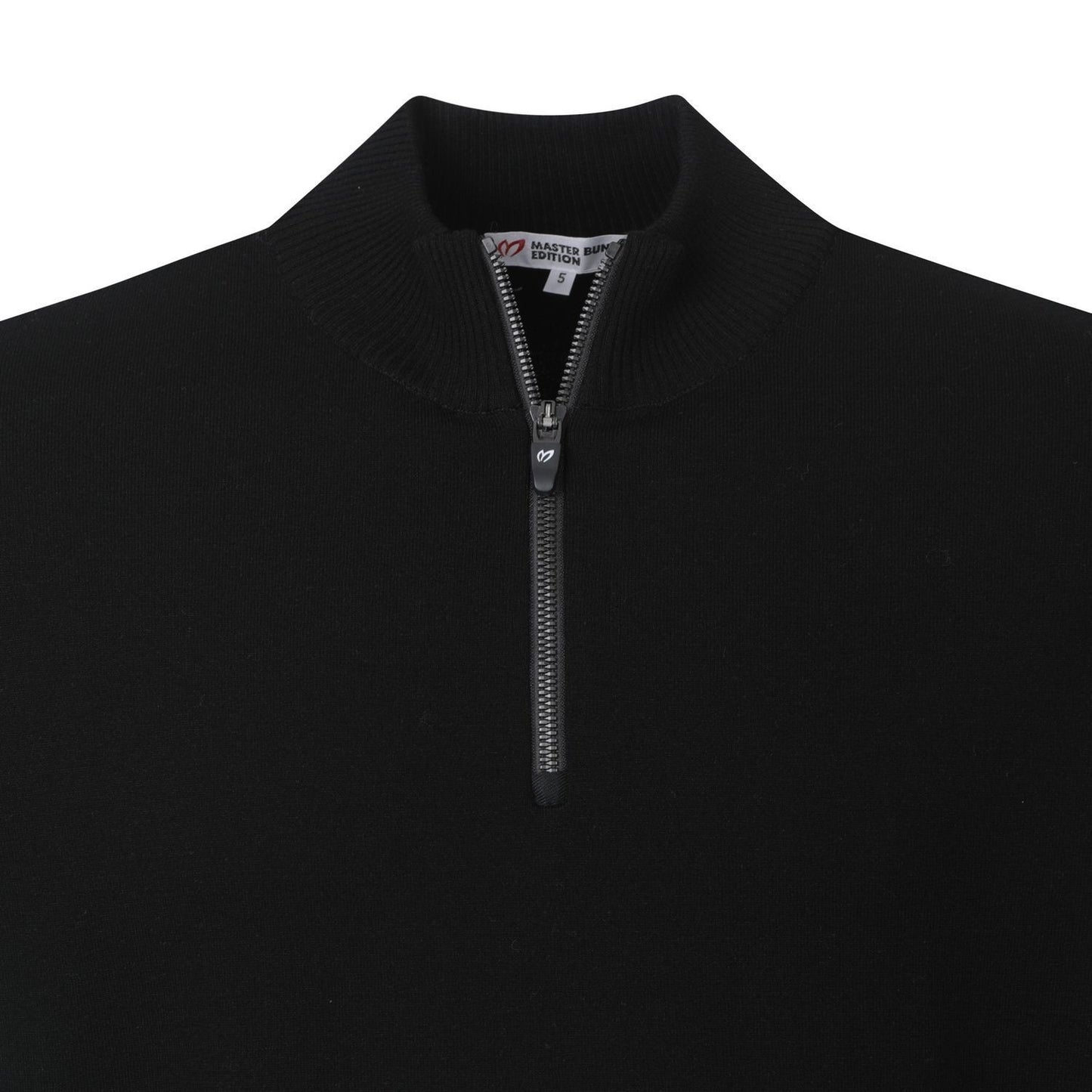 MASTER BUNNY EDITION Men Zipper Collar Golf Sweater, Knit Top Shirt